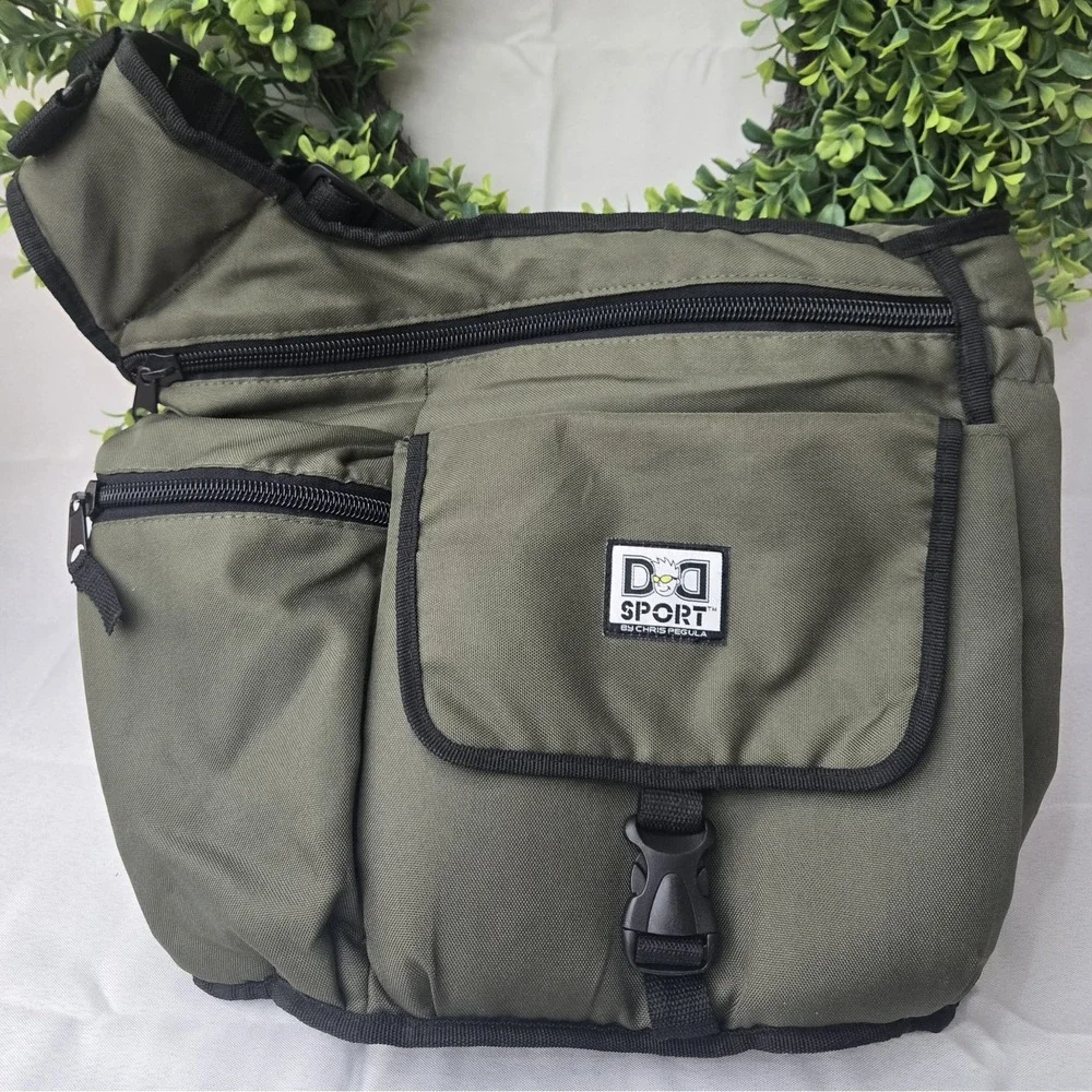 Diaper Dude Sport Messenger Bag Chris Pegula Khaki Green Crossbody Dad Bag